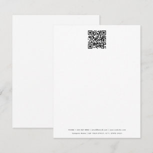 Tarjeta Pequeña Profesional de código QR para empresas minimalista