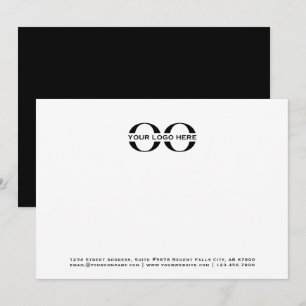 Tarjeta Pequeña Profesional de logotipos de empresas Negro y Blanc
