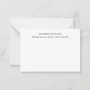 Tarjeta Pequeña Profesional elegante moderno minimalista añadir no