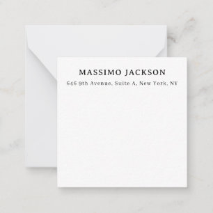 Tarjeta Pequeña Profesional elegante moderno minimalista añadir no