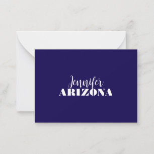 Tarjeta Pequeña Profesional elegante moderno minimalista azul oscu
