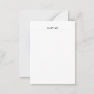 Tarjeta Pequeña Profesional Minimalista sencillo clásico personali
