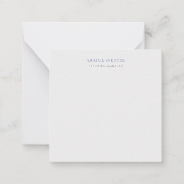 Tarjeta Pequeña Profesional Mínimo Sencillo  (Anverso)