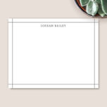 Tarjeta Pequeña Profesional moderno y geométrico gris oscuro simpl<br><div class="desc">Este diseño presenta un borde sencillo inspirado en la arquitectura, con espacio para un nombre/texto en la parte inferior. Haga clic en el botón personalizar si desea ajustar los elementos de diseño y/o modificar el texto. En nuestra tienda, zazzle.com/store/doodlelulu, podrá encontrar variantes de este diseño, colores adicionales y productos de...</div>