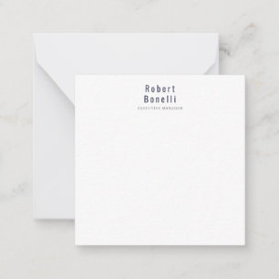 Tarjeta Pequeña Profesional moderno y sencillo de color blanco min
