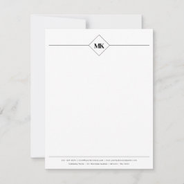 Tarjeta Pequeña Profesional monograma personalizado