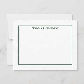 Tarjeta Pequeña Profesional Simple Hunter Green Personalizado