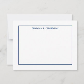 Tarjeta Pequeña Profesional Simple Navy Blue Personalizado