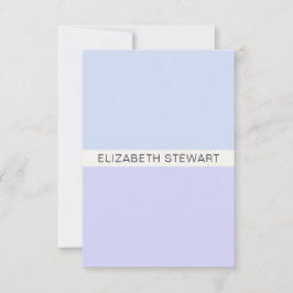Tarjeta Pequeña Profesional simple y moderno en azul claro y lavan
