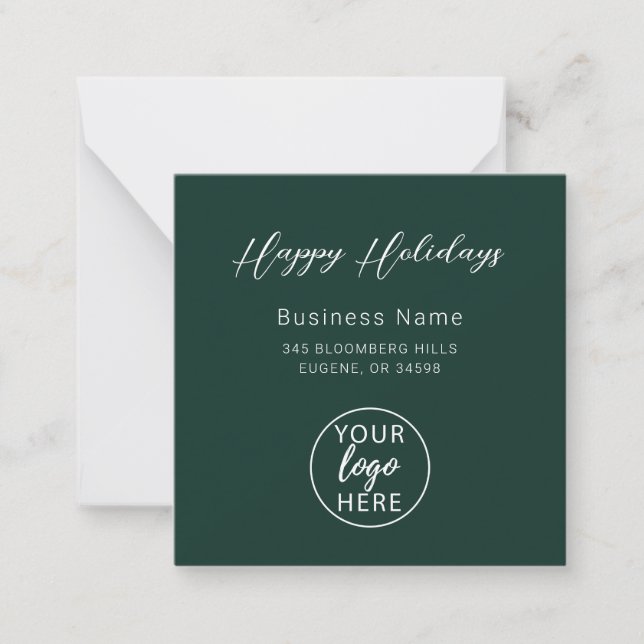 Tarjeta Pequeña Professional Business Logo Christmas Holiday  (Anverso)