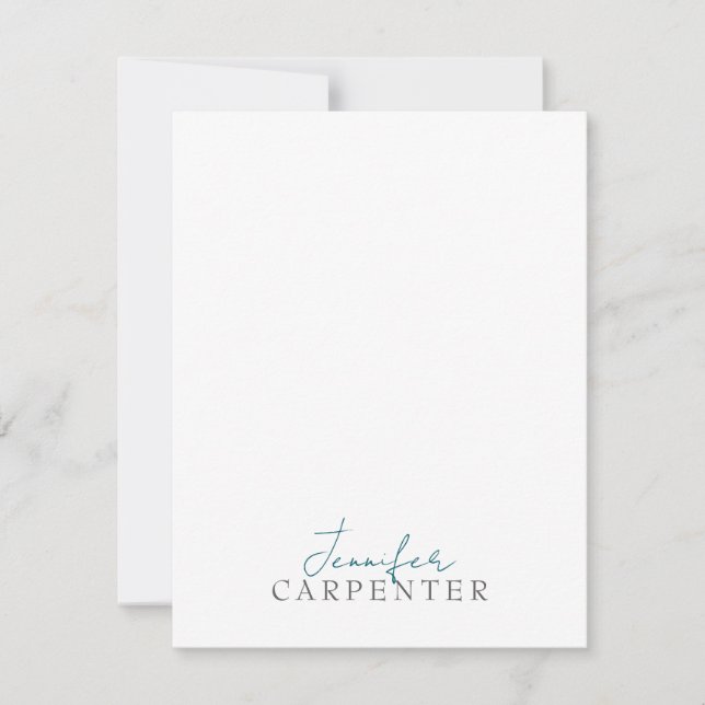 Tarjeta Pequeña Professional elegant modern minimalist plain (Anverso)