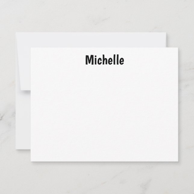 Tarjeta Pequeña Professional Modern Minimalist Plain Own Name (Anverso)