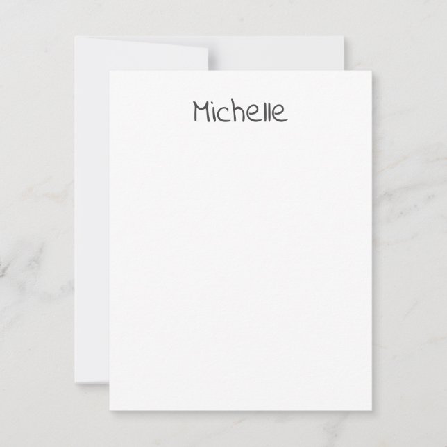 Tarjeta Pequeña Professional Modern Minimalist Plain Own Name (Anverso)