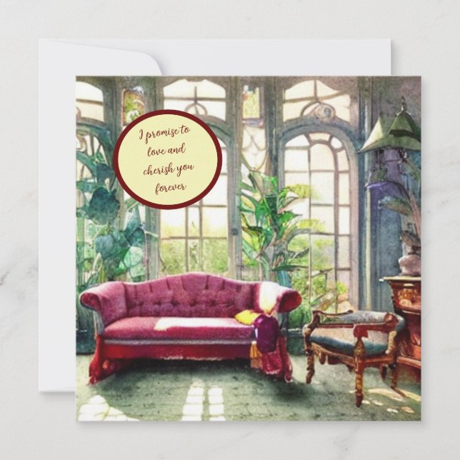 Tarjeta Pequeña Prometo amarte y apreciarte para siempre (Anverso)