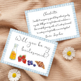 Tarjeta Pequeña Propuesta personalizada de la dama de honor de Gin