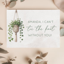 Propuesta personalizada de la dama de honor de pla