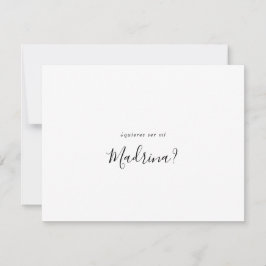 Tarjeta Pequeña Propuesta simple de la dama de honor española