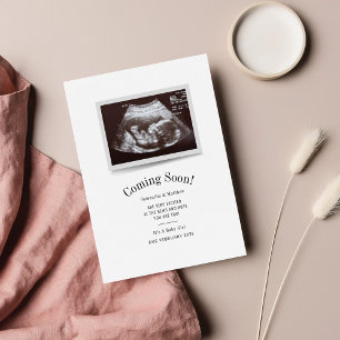 Tarjeta Pequeña Próximamente ecografía Foto Embarazo Bebé
