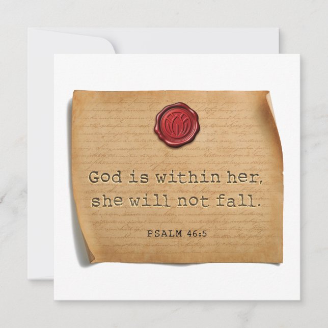 Tarjeta Pequeña PSALM 46:5 - Personalized Notecard (Anverso)