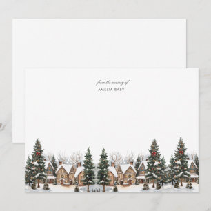 Tarjeta Pequeña Pueblo de Navidad Invierno Género