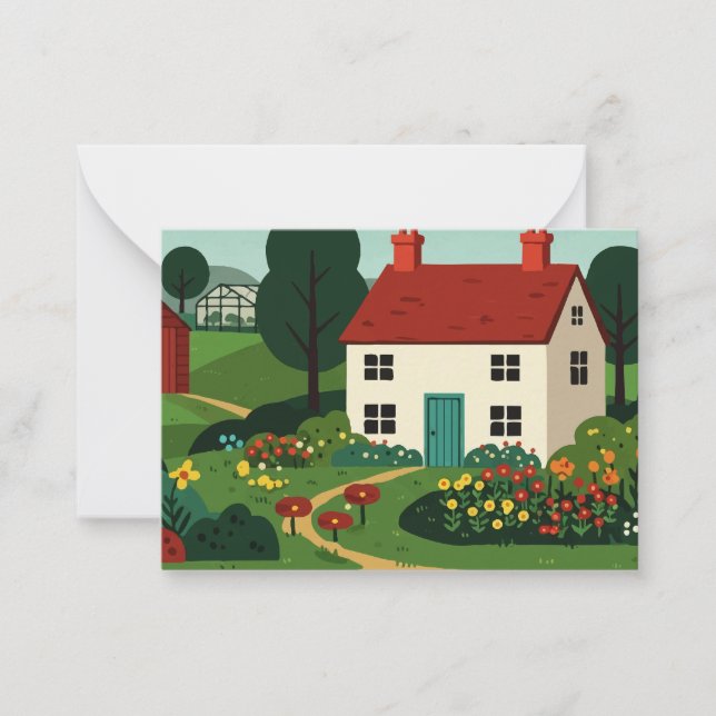 Tarjeta Pequeña Pueblo rural (Anverso)