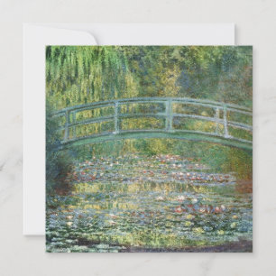 Tarjeta Pequeña Puente Japonés Nenúfar Arte de Claude Monet
