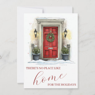 Tarjeta Pequeña Puerta Roja Marketing Inmobiliario de Navidad
