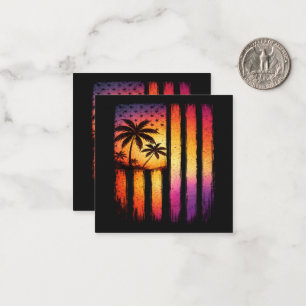 Tarjeta Pequeña Puesta de sol de verano American Vintage 4 de juli