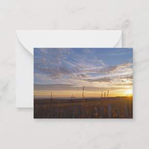 Tarjeta Pequeña Puesta de sol en la playa