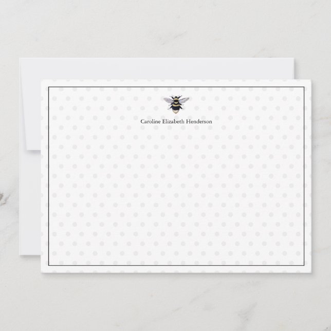 Tarjeta Pequeña Punto de polka antiguo vintage personalizado (Anverso)
