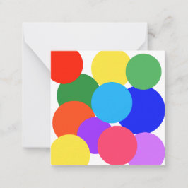 Tarjeta Pequeña Puntos de la polca arcoiris