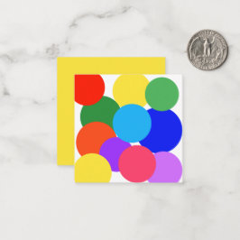 Tarjeta Pequeña Puntos de la polca arcoiris