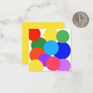 Tarjeta Pequeña Puntos de la polca arcoiris