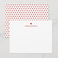 Puntos rojos modernos personalizados y corazón