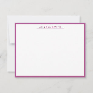 Tarjeta Pequeña Purple Plum Línea Simple Moderna Elegante