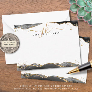 Tarjeta Pequeña Purpurina de oro del monograma de escritura de cód