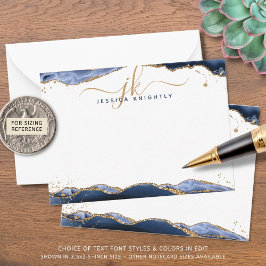 Tarjeta Pequeña Purpurina Monograma de oro de código de código de