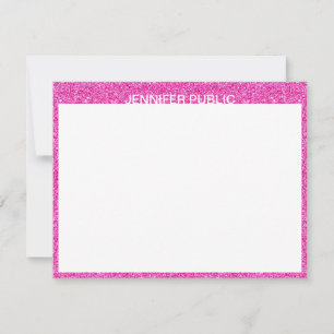 Tarjeta Pequeña Purpurina rosa Modelo elegante de diseño moderno d