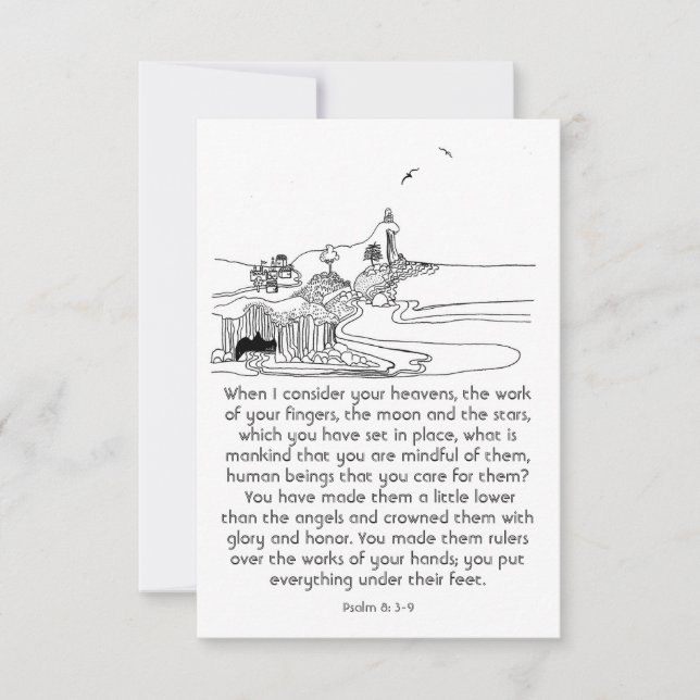 Tarjeta Pequeña ¿Qué es el hombre que eres una escritura conscient (Anverso)