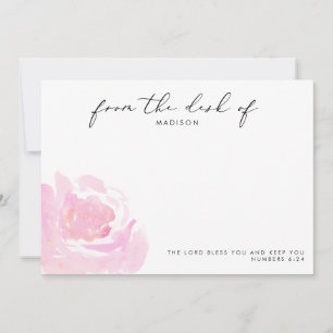 Tarjeta Pequeña Querida Escritura Personalizada Rose