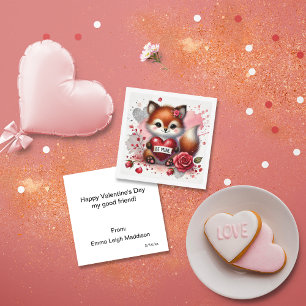 Tarjeta Pequeña Querido Mío, Zorra Femenina del Aula San Valentín