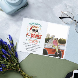 Tarjeta Pequeña Queridos Navidades de fotos de Santa Funny
