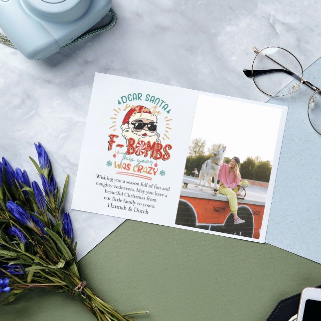 Tarjeta Pequeña Queridos Navidades de fotos de Santa Funny (Subido por el creador)
