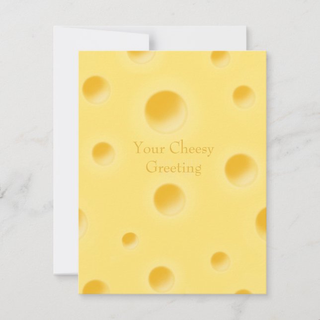 Tarjeta Pequeña Queso suizo amarillo bonito y queso personalizado (Anverso)