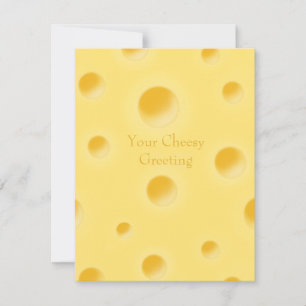 Tarjeta Pequeña Queso suizo amarillo bonito y queso personalizado