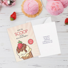 Tarjeta Pequeña Quiere la Paleta de Helado Scoop Por