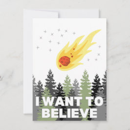 Tarjeta Pequeña Quiero creer a la asteroide Notecard