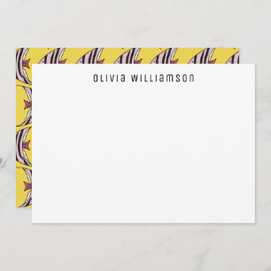 Tarjeta Pequeña Quirky Fun Yellow Angel Fish Notecard