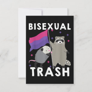 Tarjeta Pequeña Raccoon LGBT arcoiris del orgullo gay de la basura