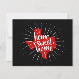 Tarjeta Pequeña Raider Red and Black Home Sweet Home - Texas